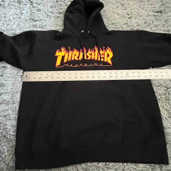 Thrasher Magazine Black Hoodie Medium Unisex Sweatshirt - Picture 5 of 7